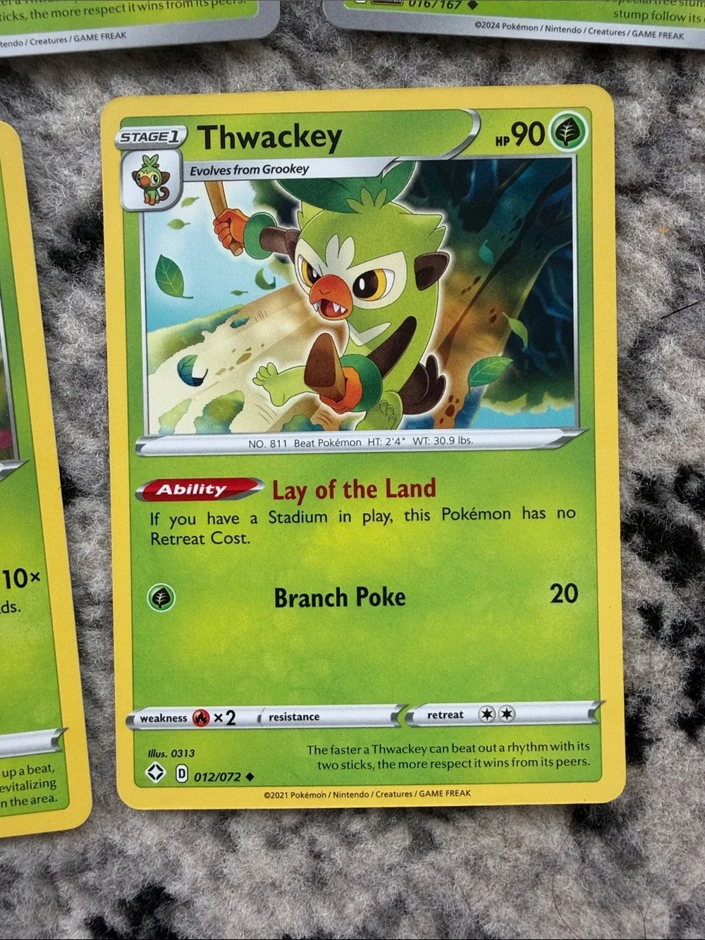 Grookey, Thwackey & Rillaboom Lot | Twilight Masquerade + Shining Fates ✨5/$25✨